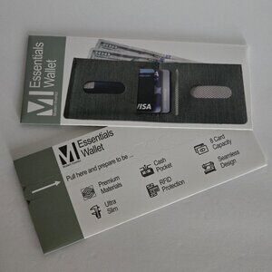 2 Pcs. Essentials Wallet - Ultra Thin Minimalist Wallet. Color : Green